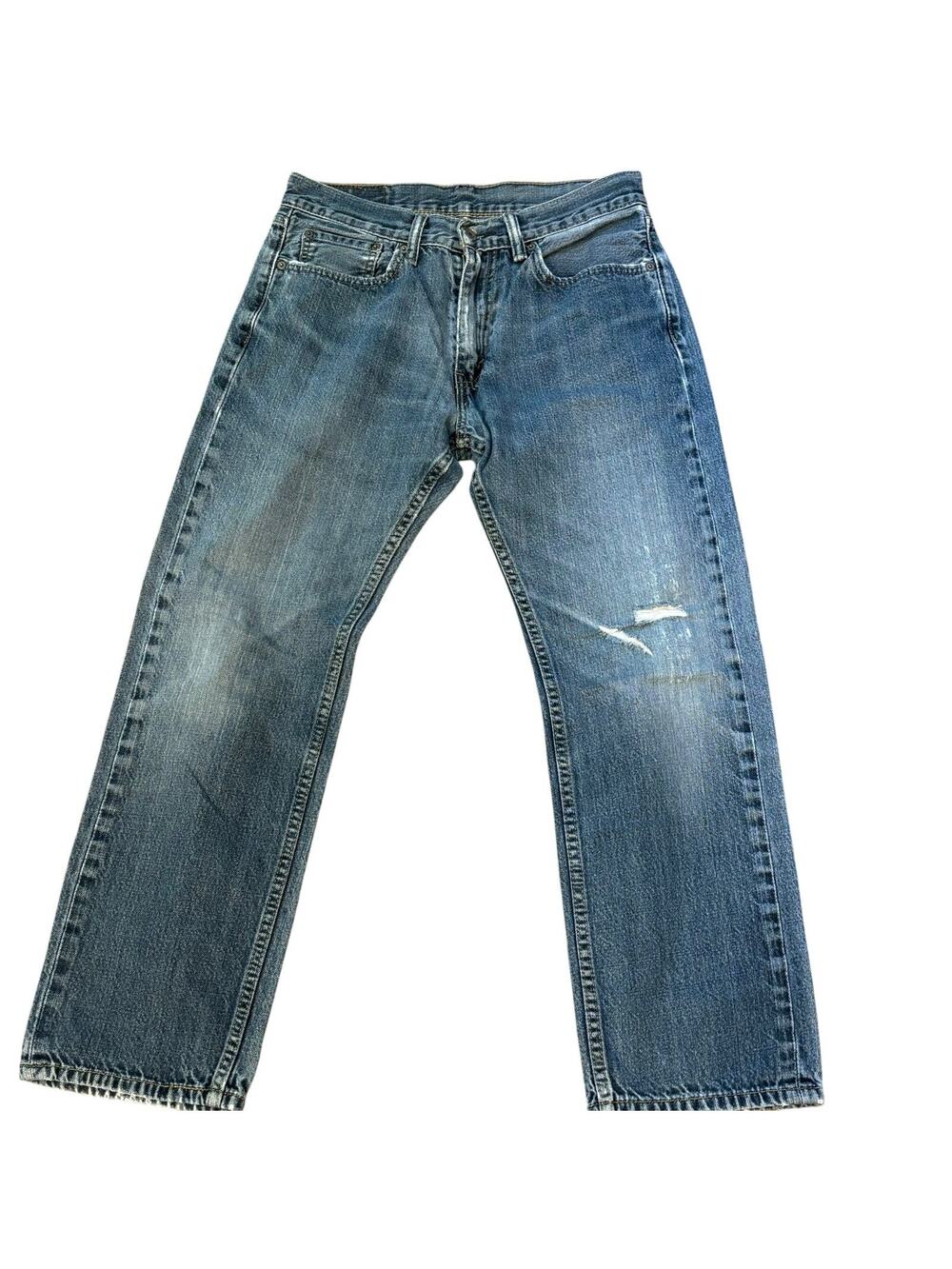Y2K Levis 505 Regular Fit Straight Leg Jeans Mens 29x27 [tag 32x30] Medium Wash